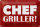 Blechschild Spruch 30x20cm Chef Griller rotes