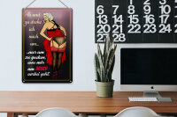 Blechschild Pinup 20x30cm ab und zu drehe ich mich um Arsch