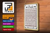 Blechschild Spruch 20x30cm Danke dass du bist der du bist
