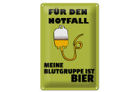 Blechschild Alkohol 20x30cm für den Notfall...