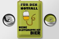 Blechschild Alkohol 20x30cm für den Notfall...