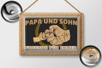 Blechschild Spruch 30x20cm Papa und Sohn Freunde für immer