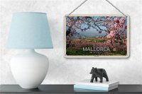 Blechschild Reise 18x12cm Mallorca Spanien Mandelblüten Dekoration