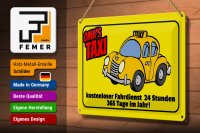 Blechschild Spruch 30x20cm Oma`s Taxi 24 Stunden 365 Tage