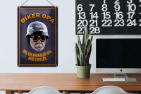 Blechschild Spruch 20x30cm Biker Opa wie ein normaler Opa