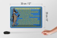 Blechschild Spruch 30x20cm Warum Hund besser ist als Mann