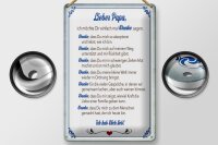 Blechschild Spruch 20x30cm lieber Papa Ich hab dich lieb