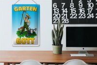 Blechschild Hinweis 20x30cm Garten Gott