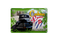 Blechschild Cuba 30x20cm Love Auto Fingerabdruck