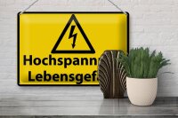 Blechschild Warnschild 30x20cm Hochspannung Lebensgefahr