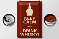 Blechschild Alkohol 20x30cm Keep Calm and Drink Whisky