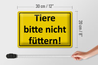 Blechschild Warnschild 30x20cm Tiere bitte nicht füttern