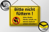 Blechschild Warnschild 30x20cm Bitte nicht füttern
