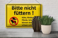 Blechschild Warnschild 30x20cm Bitte nicht füttern