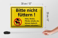 Blechschild Warnschild 30x20cm Bitte nicht füttern
