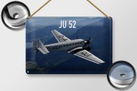 Blechschild Flugzeug 30x20cm JU 52 in der Luft
