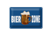 Blechschild Alkohol 30x20cm Bier Zone