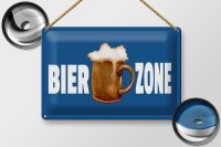 Blechschild Alkohol 30x20cm Bier Zone
