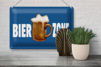 Blechschild Alkohol 30x20cm Bier Zone