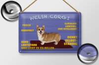 Blechschild Spruch 30x20cm Welsh Corgi Hund frech verspielt