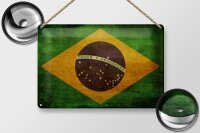 Blechschild Flagge 30x20cm Brasilien Schild