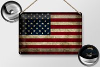 Blechschild Flagge 30x20cm Vereinigte Staaten Amerika USA