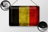 Blechschild Flagge 30x20cm Belgien Fahne