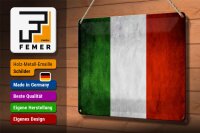 Blechschild Flagge 30x20cm Italien Fahne