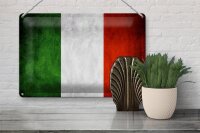 Blechschild Flagge 30x20cm Italien Fahne
