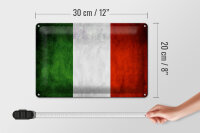 Blechschild Flagge 30x20cm Italien Fahne
