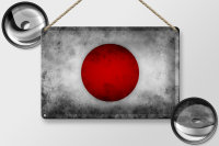 Blechschild Flagge 30x20cm Japan Fahne