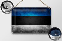 Blechschild Flagge 30x20cm Estland Fahne