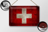 Blechschild Flagge 30x20cm Schweiz Fahne