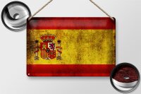 Blechschild Flagge 30x20cm Spanien Fahne