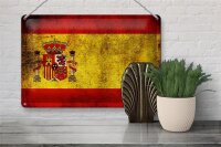 Blechschild Flagge 30x20cm Spanien Fahne