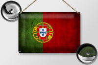 Blechschild Flagge 30x20cm Portugal Fahne