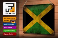 Blechschild Flagge 30x20cm Jamaika Fahne