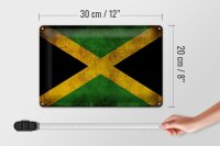 Blechschild Flagge 30x20cm Jamaika Fahne