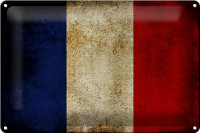 Blechschild Flagge 30x20cm Frankreich Fahne