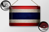 Blechschild Flagge 30x20cm Thailand Fahne Wanddeko