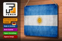 Blechschild Flagge 30x20cm Argentinien Fahne