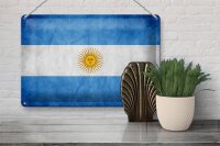 Blechschild Flagge 30x20cm Argentinien Fahne