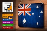 Blechschild Flagge 30x20cm Australien Fahne