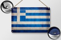 Blechschild Flagge 30x20cm Griechenland Fahne