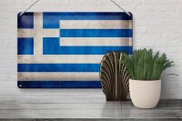 Blechschild Flagge 30x20cm Griechenland Fahne