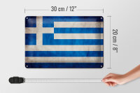 Blechschild Flagge 30x20cm Griechenland Fahne