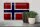 Blechschild Flagge 30x20cm Norwegen Fahne Wanddeko