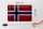 Blechschild Flagge 30x20cm Norwegen Fahne Wanddeko