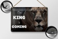 Blechschild Löwe 30x20cm The King is coming