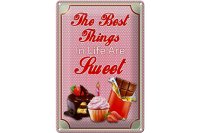 Blechschild Cupcake 20x30cm best things in life are sweet